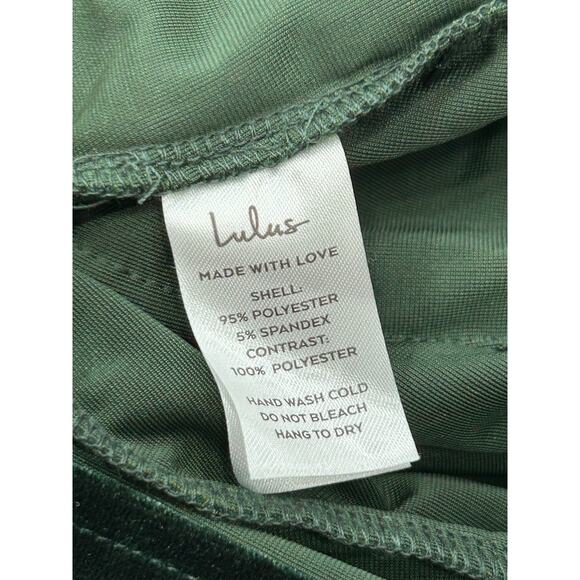 NWT Lulus Womens My Dream Come True Maxi Dress Velvet Strapless Green Size XXS - Picture 9 of 10